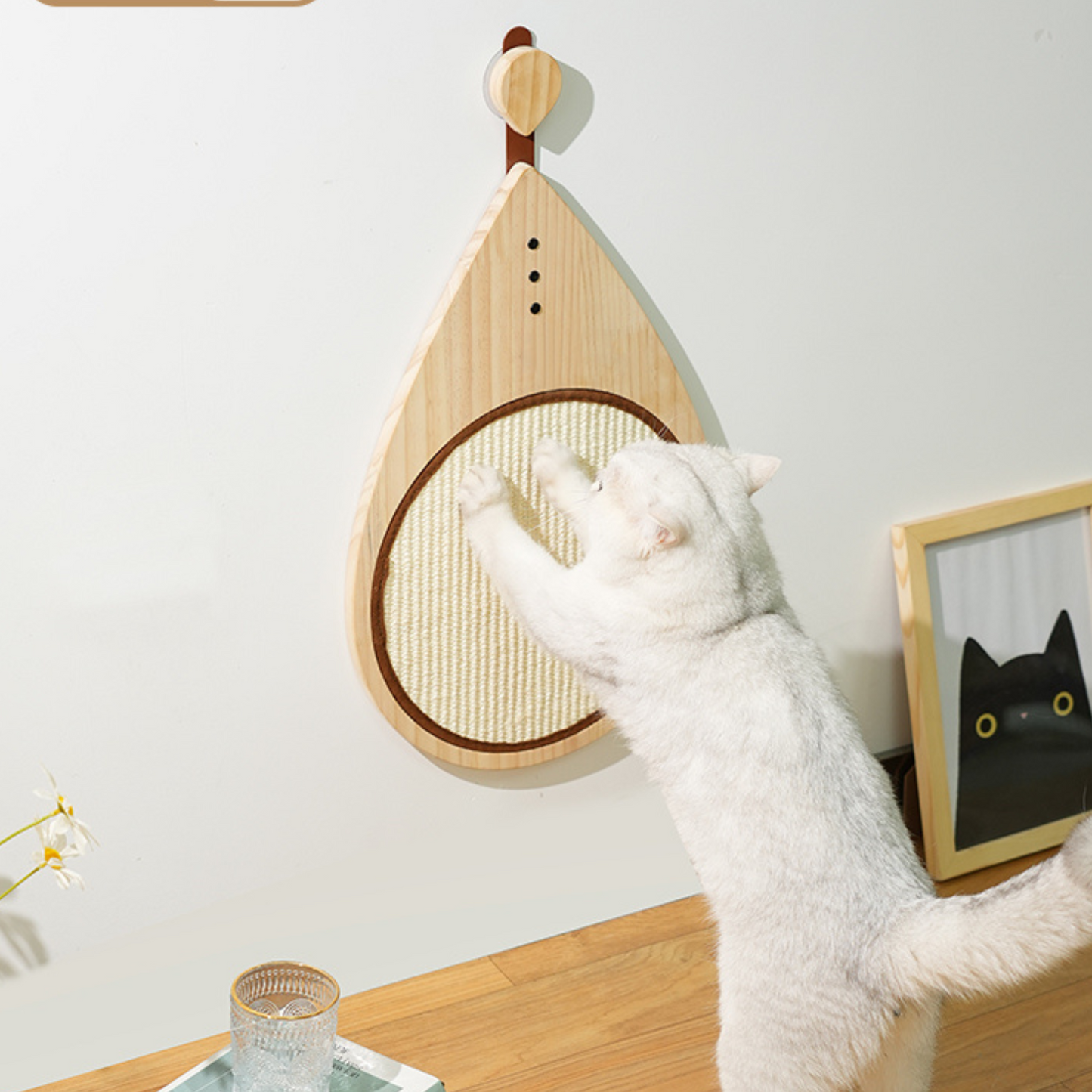 Cat Sisal Scratch Board Teardrop