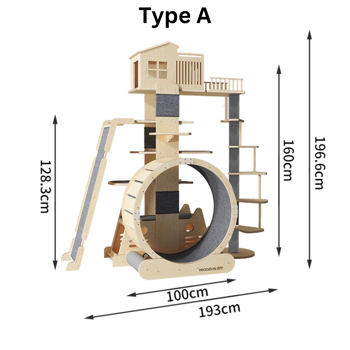 Motiqvate Multi-level Cat Tree Cat Tower with Cat Wheel