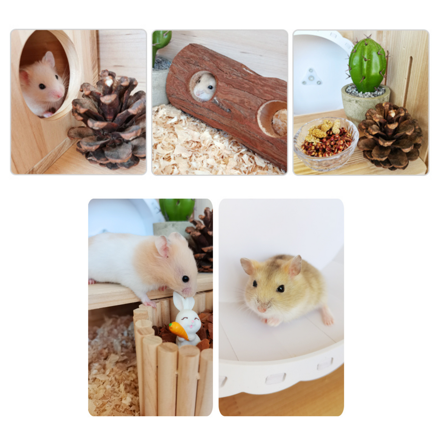 Hamster Solid Wood Villa Set