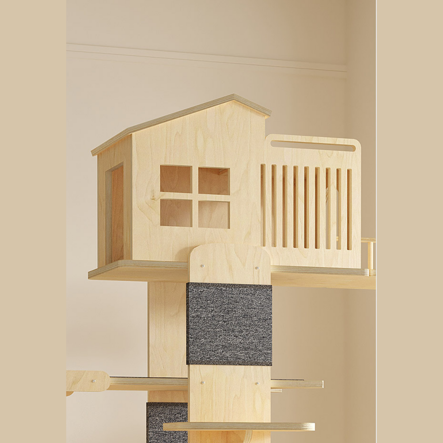 Motiqvate Multi-level Cat Tree Cat Tower with Cat Wheel