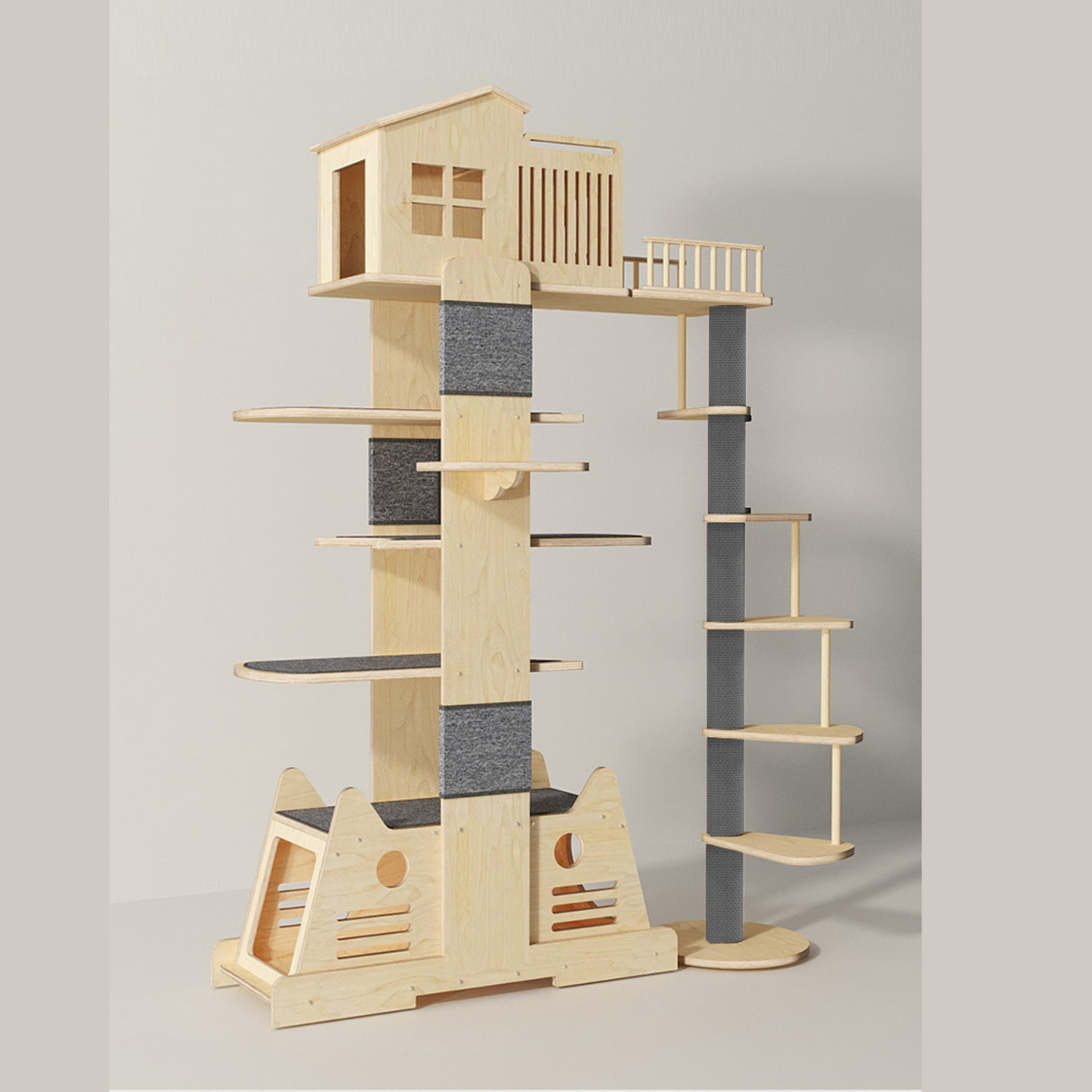 Motiqvate Multi-level Cat Tree Cat Tower with Cat Wheel